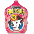 Pink Dalmatian Junior Firefighter Plastic Fire Helmet